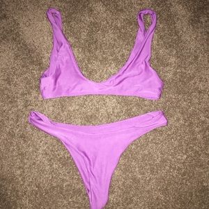 purple bikini set